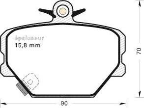 Mercedes-Benz A0004200505 - Тормозные колодки, дисковые, комплект unicars.by