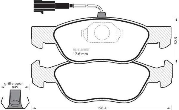 Lucas Electrical GDB1387 - Тормозные колодки, дисковые, комплект unicars.by