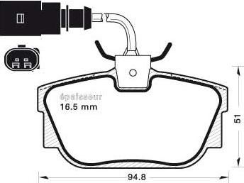 AUTO DELTA DP1980 - Тормозные колодки, дисковые, комплект unicars.by