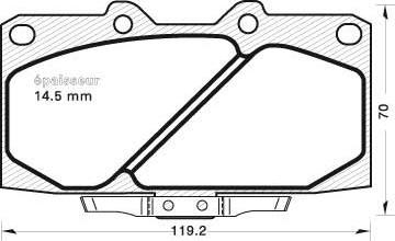 HELLA 8DB 355 035-501 - Тормозные колодки, дисковые, комплект unicars.by