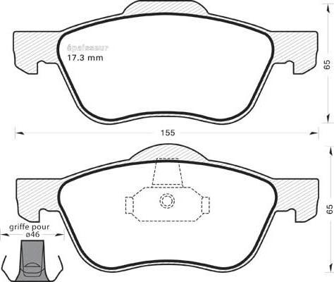 EUROREPAR E172151 - Тормозные колодки, дисковые, комплект unicars.by