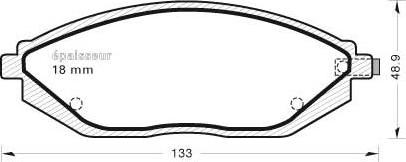 MGA 1069 - Тормозные колодки, дисковые, комплект unicars.by