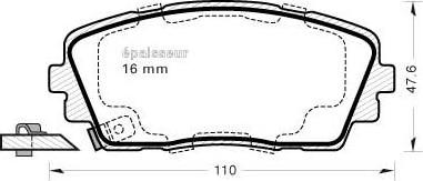 MGA 1088 - Тормозные колодки, дисковые, комплект unicars.by