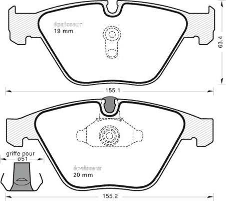 Valeo 670382 - Тормозные колодки, дисковые, комплект unicars.by