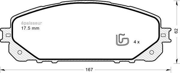 MGA 1195 - Тормозные колодки, дисковые, комплект unicars.by