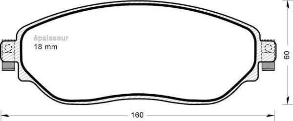 MGA 1192 - Тормозные колодки, дисковые, комплект unicars.by