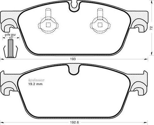 Mercedes-Benz 0064203620 - Тормозные колодки, дисковые, комплект unicars.by