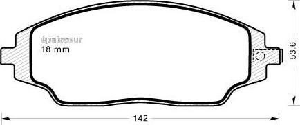 MGA 1152 - Тормозные колодки, дисковые, комплект unicars.by