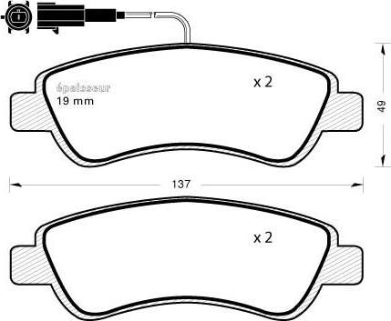 CITROËN 1675989880 - Тормозные колодки, дисковые, комплект unicars.by