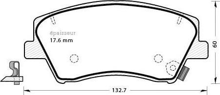 MGA 1312 - Тормозные колодки, дисковые, комплект unicars.by