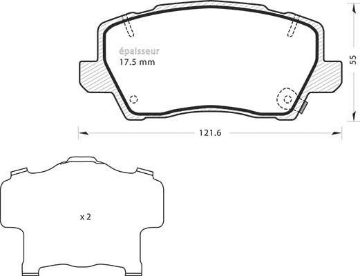 MGA 1320 - Тормозные колодки, дисковые, комплект unicars.by