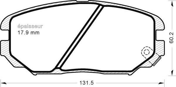 MGA 1215 - Тормозные колодки, дисковые, комплект unicars.by