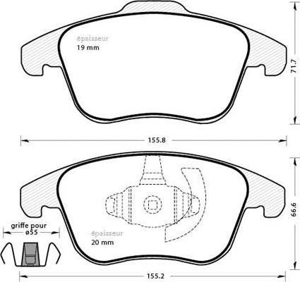 BSG BSG 30-200-040 - Тормозные колодки, дисковые, комплект unicars.by