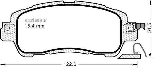 MGA 1230 - Тормозные колодки, дисковые, комплект unicars.by