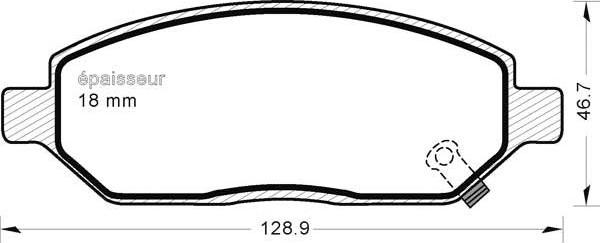 MGA 1225 - Тормозные колодки, дисковые, комплект unicars.by