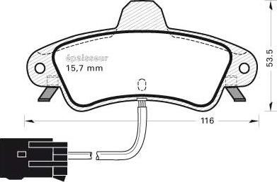 Valeo 671203 - Тормозные колодки, дисковые, комплект unicars.by