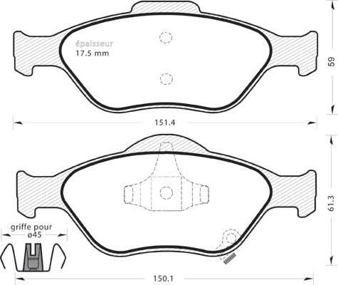 BENDIX 572576X - Тормозные колодки, дисковые, комплект unicars.by