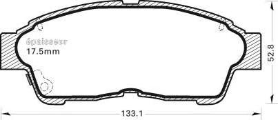 MGA 375 - Тормозные колодки, дисковые, комплект unicars.by