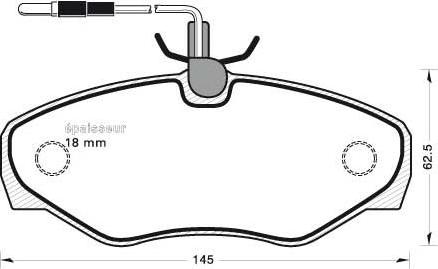 Valeo 671096 - Тормозные колодки, дисковые, комплект unicars.by