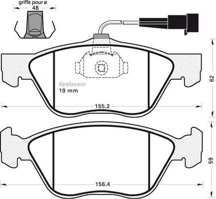 BOSCH 424578 - Тормозные колодки, дисковые, комплект unicars.by