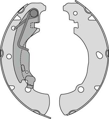 MGA M822 - Комплект тормозных колодок, барабанные unicars.by