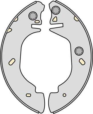 MGA M723 - Комплект тормозных колодок, барабанные unicars.by