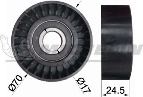 MICHELIN EngineParts SMAMP04040 - Ролик, поликлиновый ремень unicars.by