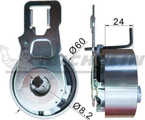 MICHELIN EngineParts SMAMP03462 - Натяжной ролик, зубчатый ремень ГРМ unicars.by