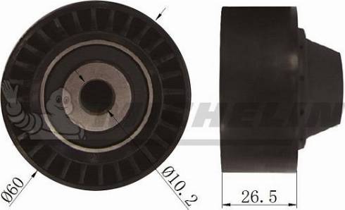 MICHELIN EngineParts SMAMP03026 - Ролик, поликлиновый ремень unicars.by