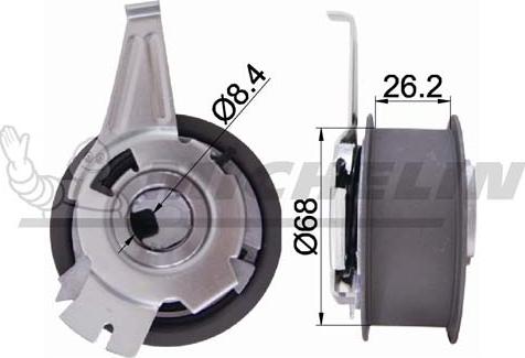 MICHELIN EngineParts SMAMP02440 - Натяжной ролик, зубчатый ремень ГРМ unicars.by