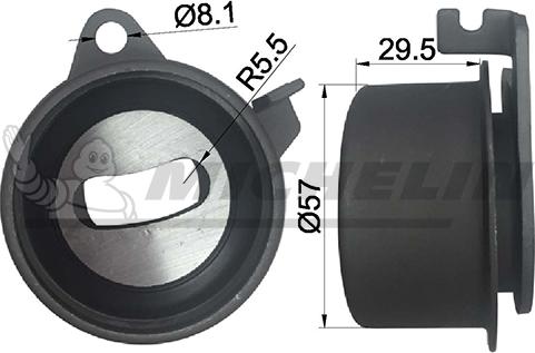 MICHELIN EngineParts SMAMP16305 - Натяжной ролик, зубчатый ремень ГРМ unicars.by