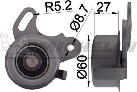 MICHELIN EngineParts SMAMP13317 - Натяжной ролик, зубчатый ремень ГРМ unicars.by