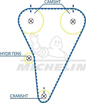 MICHELIN EngineParts SMATB0413 - Зубчатый ремень ГРМ unicars.by