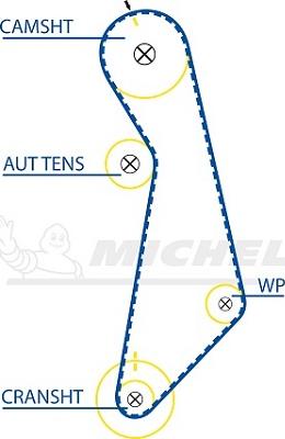 MICHELIN EngineParts SMATB0042 - Зубчатый ремень ГРМ unicars.by