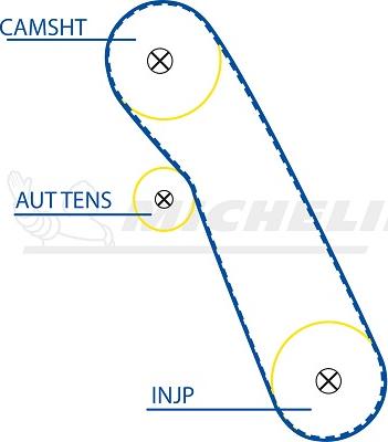 MICHELIN EngineParts SMATB0061 - Зубчатый ремень ГРМ unicars.by