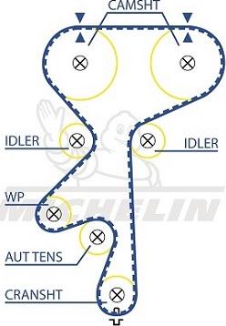 MICHELIN EngineParts SMATB0081 - Зубчатый ремень ГРМ unicars.by