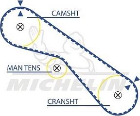 MICHELIN EngineParts SMATB0039 - Зубчатый ремень ГРМ unicars.by