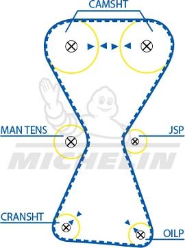 MICHELIN EngineParts SMATB0179 - Зубчатый ремень ГРМ unicars.by