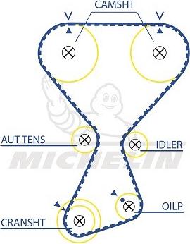 MICHELIN EngineParts SMATB0253 - Зубчатый ремень ГРМ unicars.by