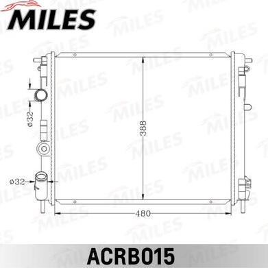 Miles ACRB015 - Радиатор, охлаждение двигателя unicars.by