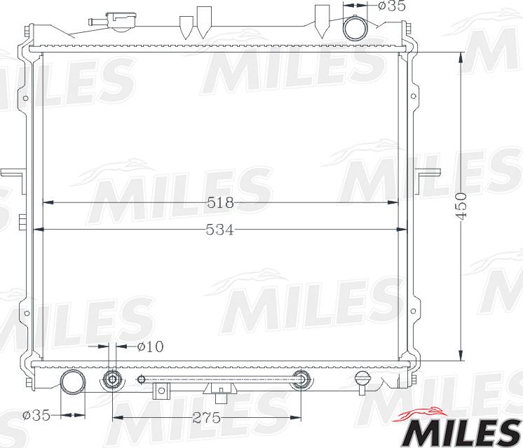 Miles ACRB100 - Радиатор, охлаждение двигателя unicars.by