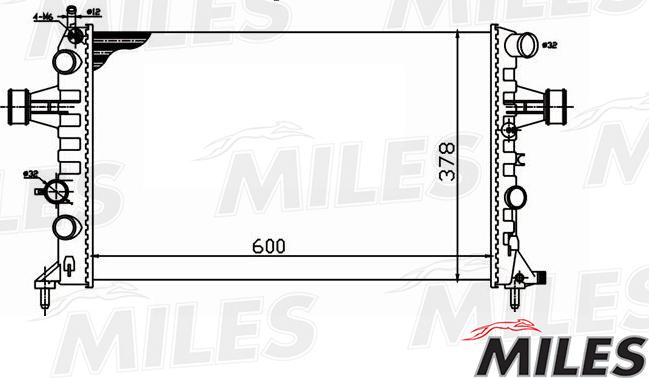 Miles ACRM034 - Радиатор, охлаждение двигателя unicars.by