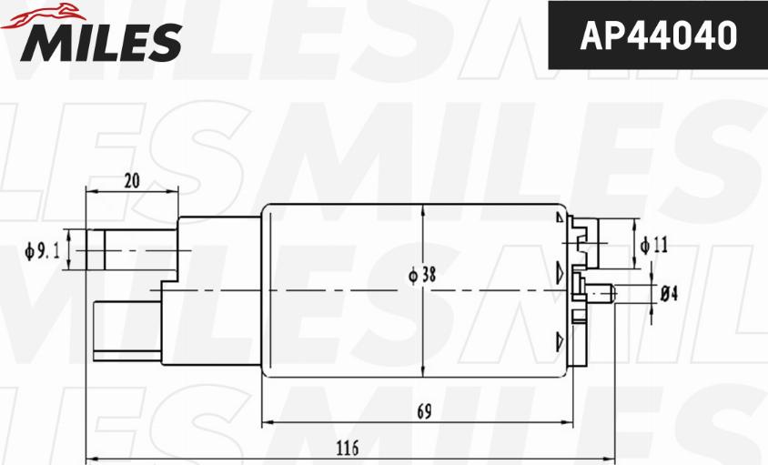 Miles AP44040 - Топливный насос unicars.by