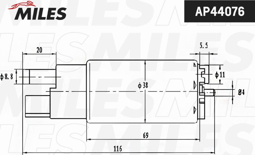 Miles AP44076 - Топливный насос unicars.by