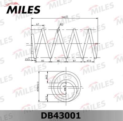 Miles DB43001 - Пружина ходовой части unicars.by