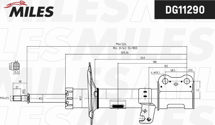 Miles DG11290 - Амортизатор unicars.by