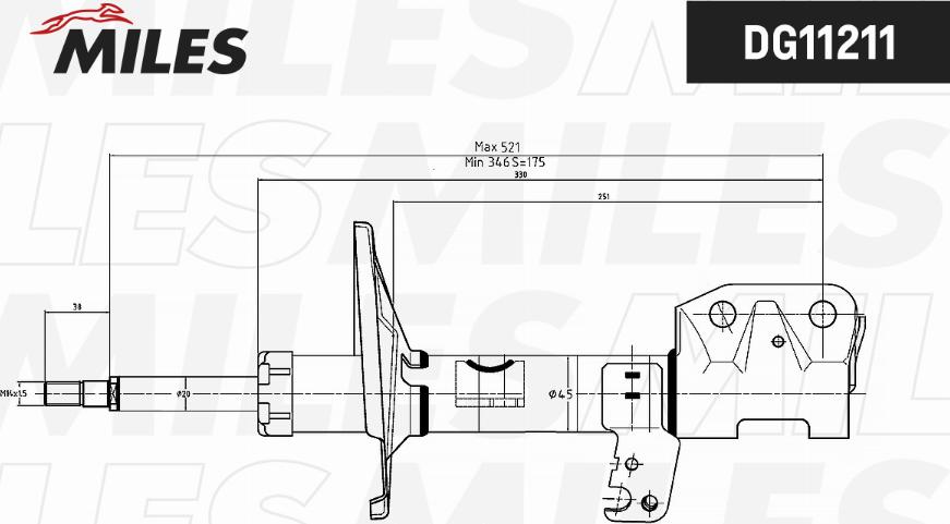 Miles DG11211 - Амортизатор unicars.by