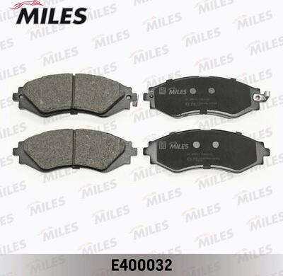 Miles E400032 - Тормозные колодки, дисковые, комплект unicars.by