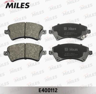 Miles E400112 - Тормозные колодки, дисковые, комплект unicars.by