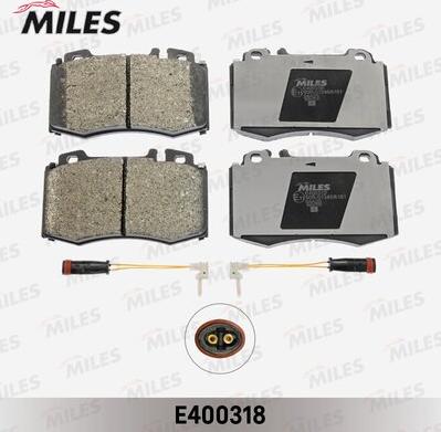 Miles E400318 - Тормозные колодки, дисковые, комплект unicars.by